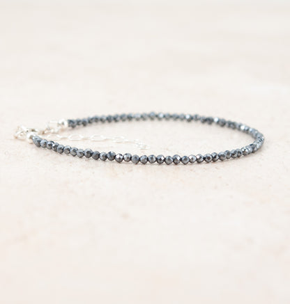 Dainty Hematite Gemstone Bracelet