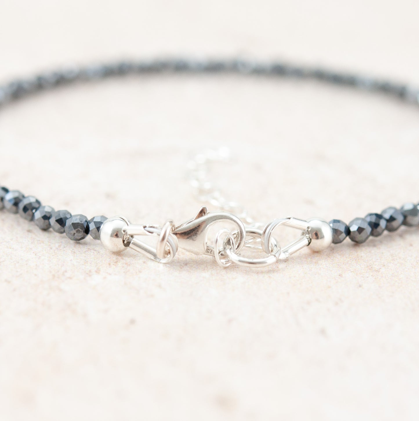 Dainty Hematite Gemstone Bracelet