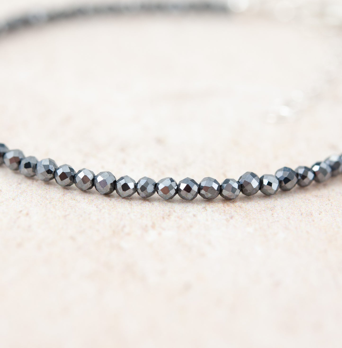 Dainty Hematite Gemstone Bracelet