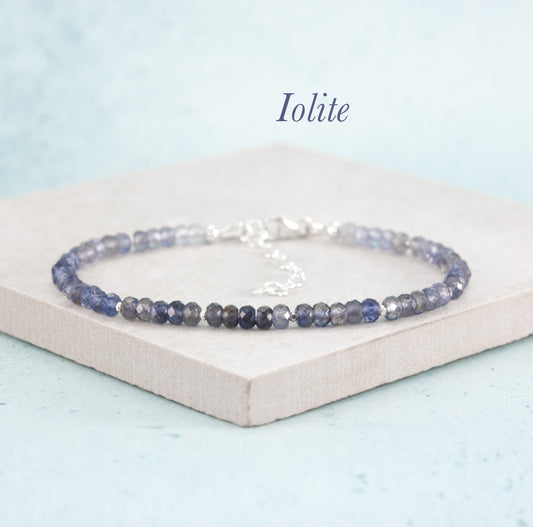 Iolite Gemstone Bracelet