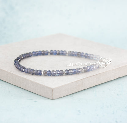 Iolite Gemstone Bracelet