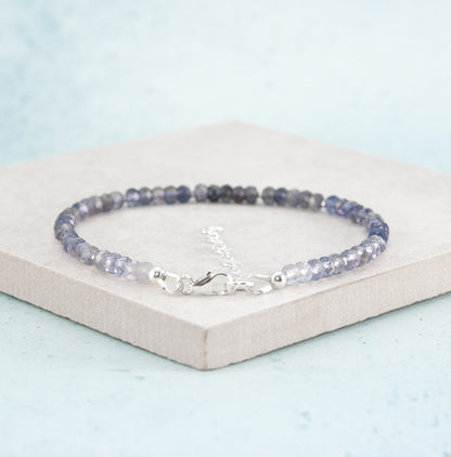 Iolite Gemstone Bracelet