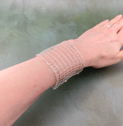 Silver Cuff Bracelet - The Filament Collection