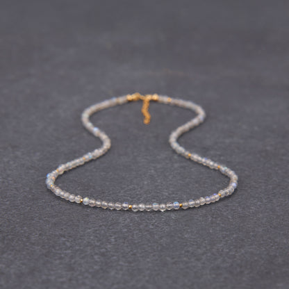 Dainty Labradorite Gemstone Necklace (AAA Grade)