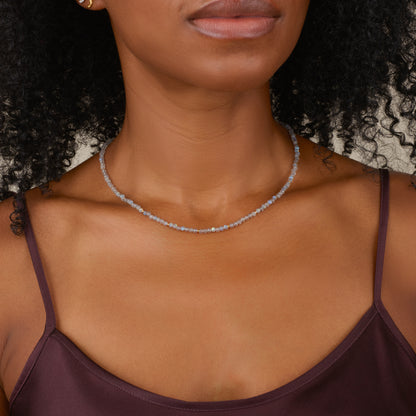 Dainty Labradorite Gemstone Necklace (AAA Grade)