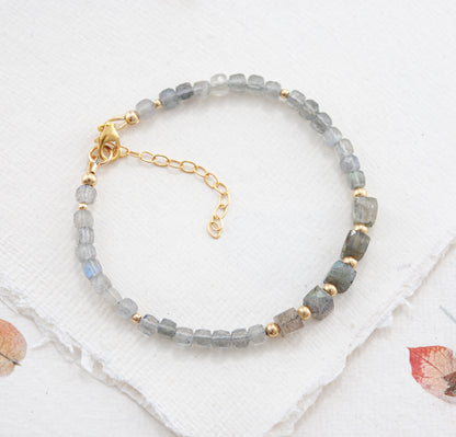 Labradorite Cube Bracelet