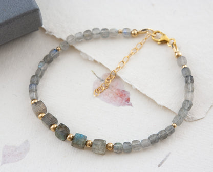 Labradorite Cube Bracelet
