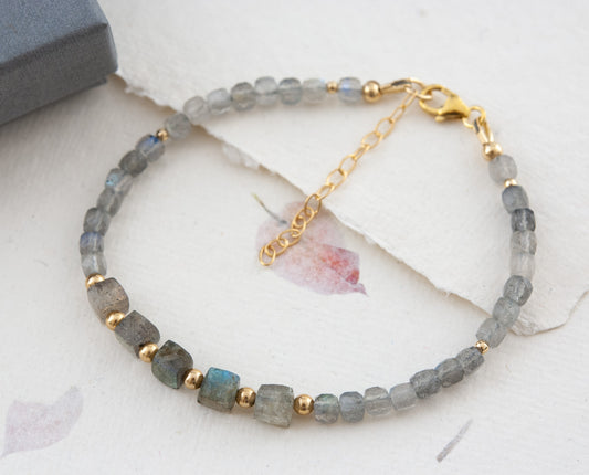 Labradorite Cube Bracelet