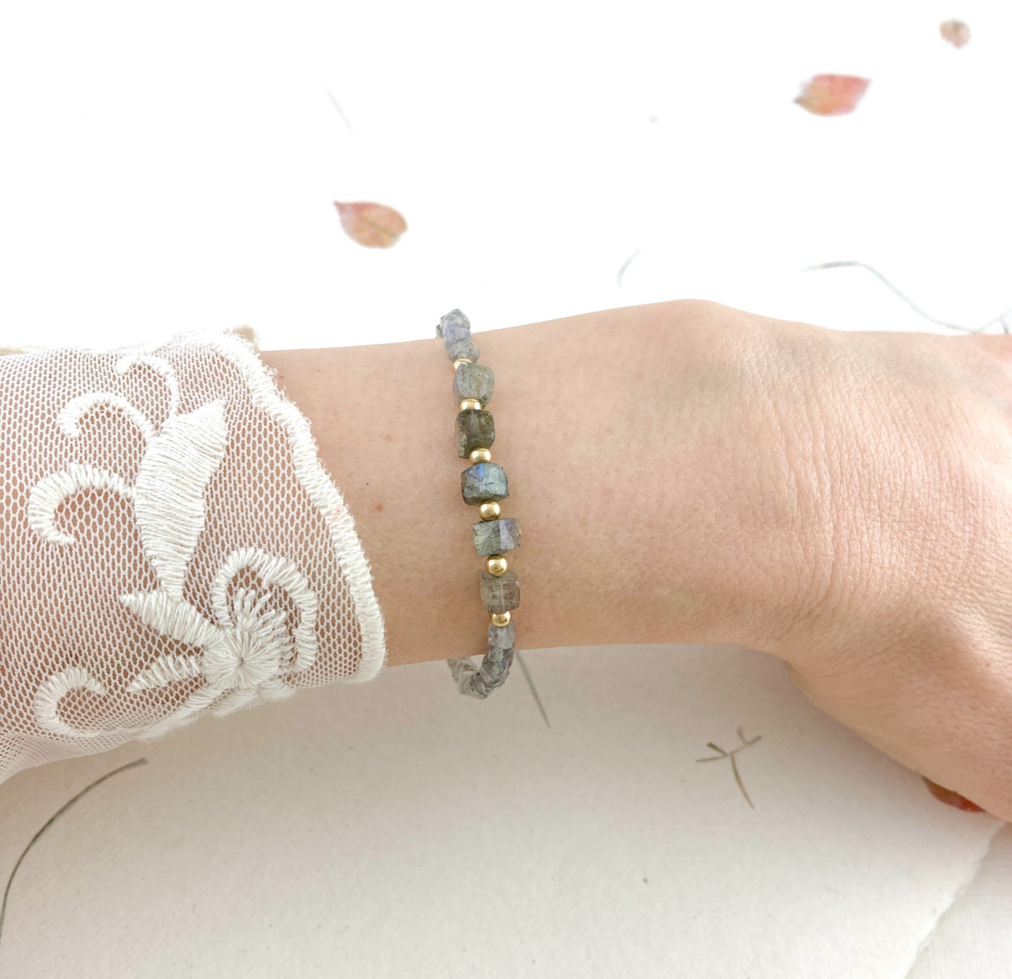 Labradorite Cube Bracelet