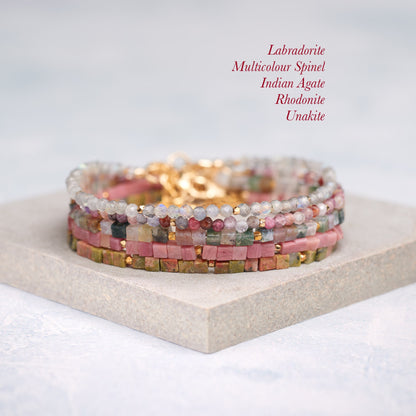 Multicolour Spinel Dainty Gemstone Bracelet