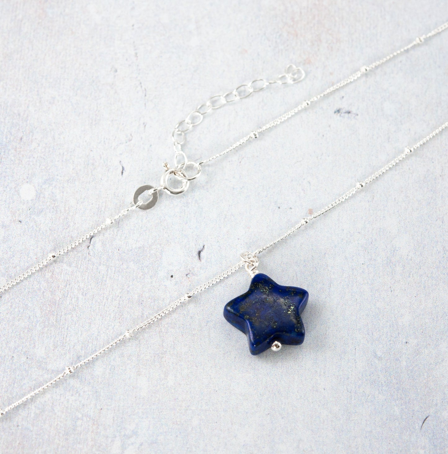 Lapis Lazuli Gemstone Star Necklace