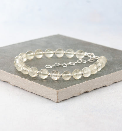 Lemon Quartz Gemstone Bracelet
