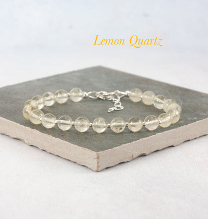 Lemon Quartz Gemstone Bracelet