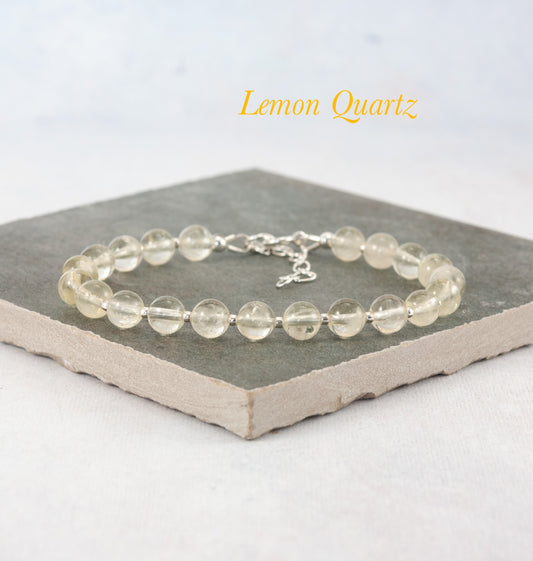Lemon Quartz Gemstone Bracelet
