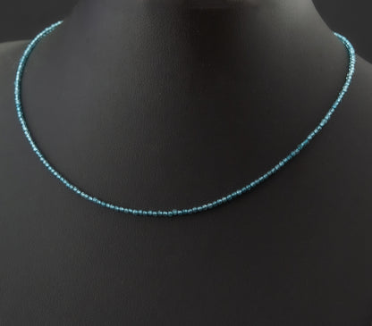 Dainty London Blue Topaz Gemstone Necklace