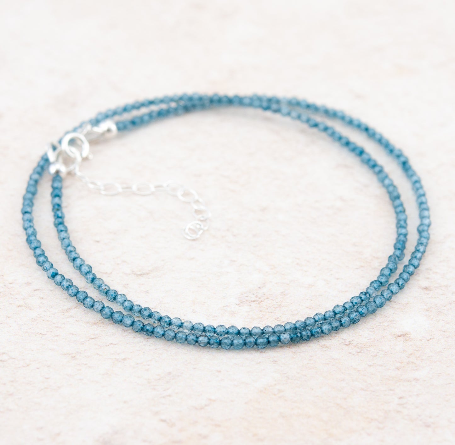 Dainty London Blue Topaz Gemstone Necklace