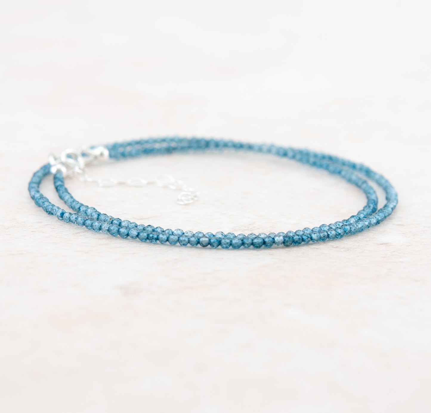 Dainty London Blue Topaz Gemstone Necklace