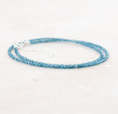Dainty London Blue Topaz Gemstone Necklace