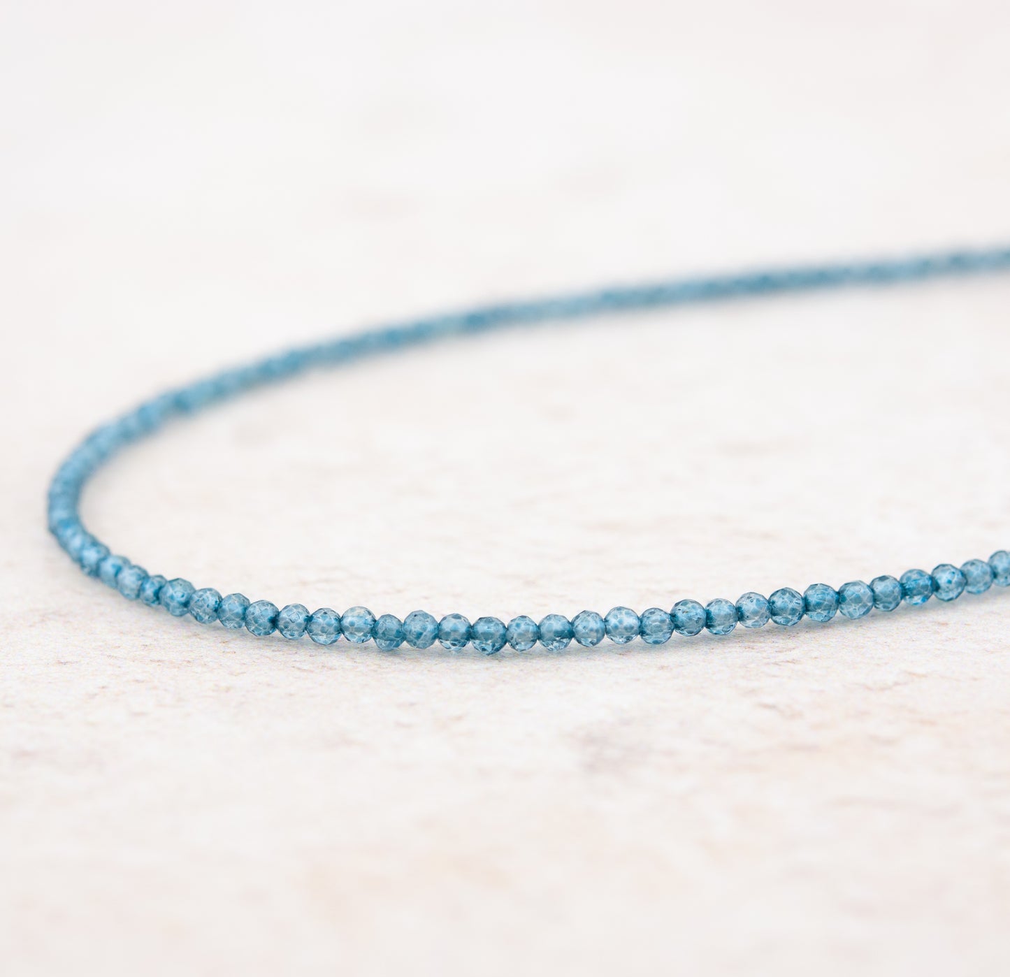 Dainty London Blue Topaz Gemstone Necklace