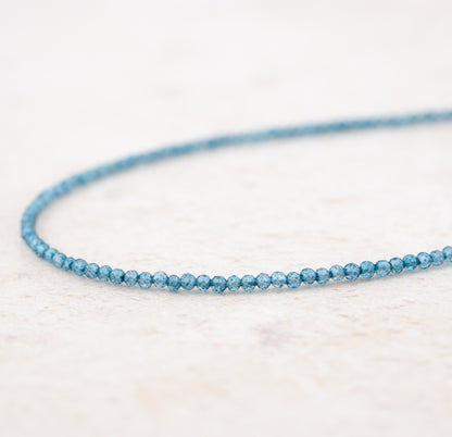 Dainty London Blue Topaz Gemstone Necklace