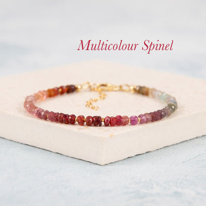 Multicolour Spinel Gemstone Bracelet