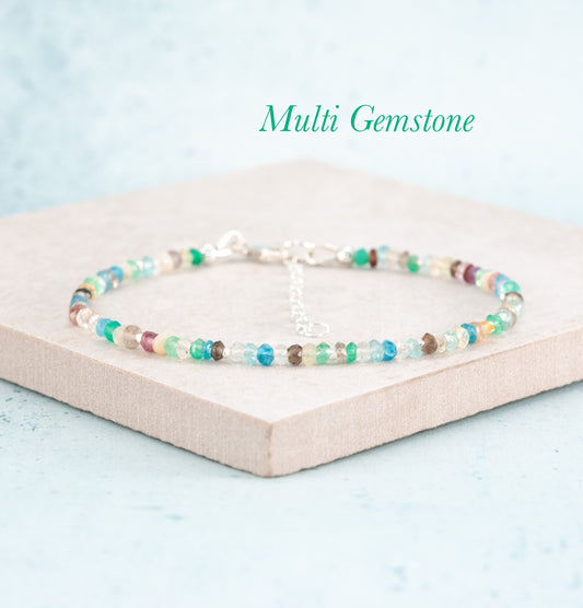 Dainty Multi Gemstone Bracelet