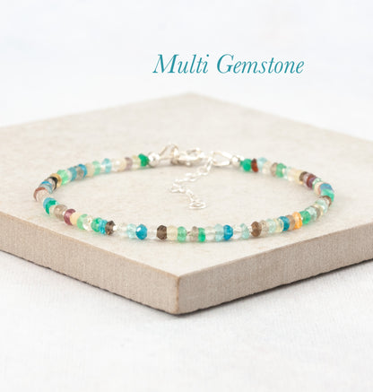Dainty Multi Gemstone Bracelet