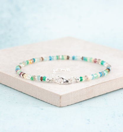 Dainty Multi Gemstone Bracelet