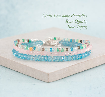 Blue Topaz Gemstone Bracelet