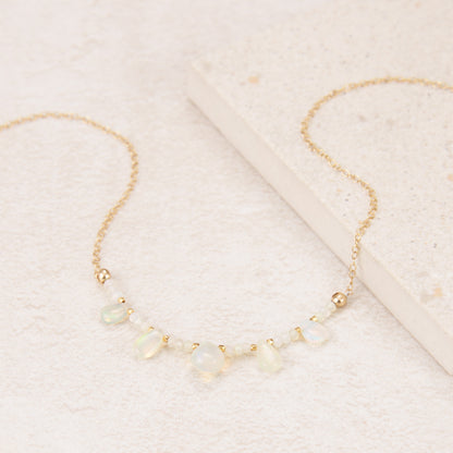 Opal Droplets Necklace