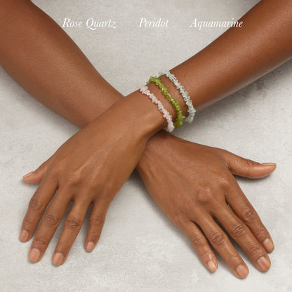 Raw Peridot Gemstone Bracelet