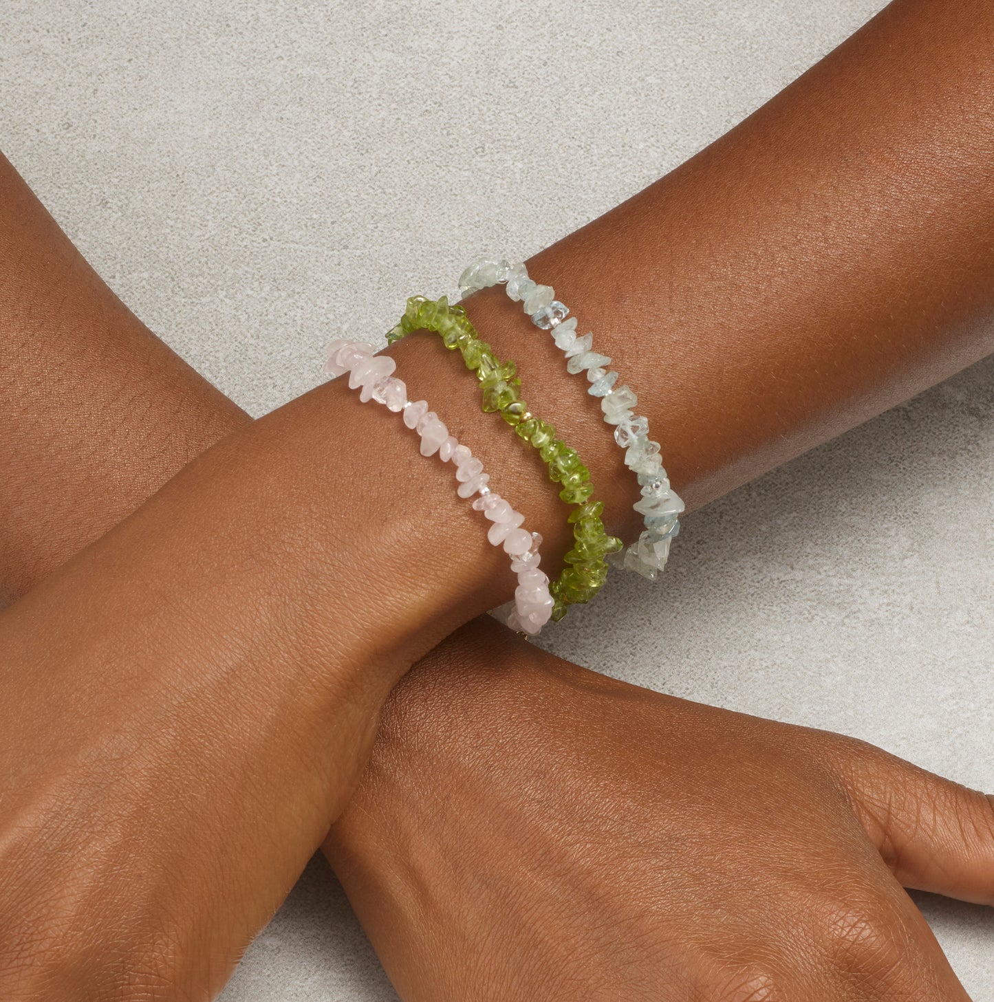 Raw Peridot Gemstone Bracelet