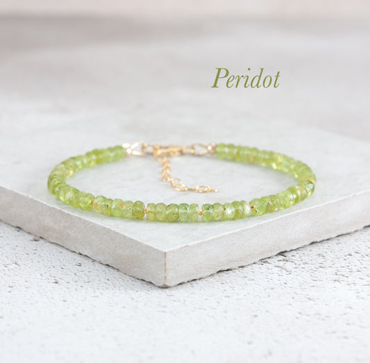 Peridot Gemstone Bracelet