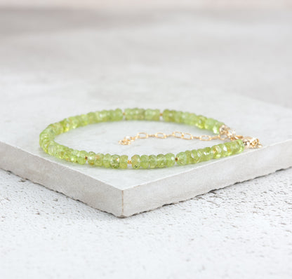 Peridot Gemstone Bracelet