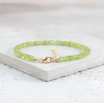 Peridot Gemstone Bracelet
