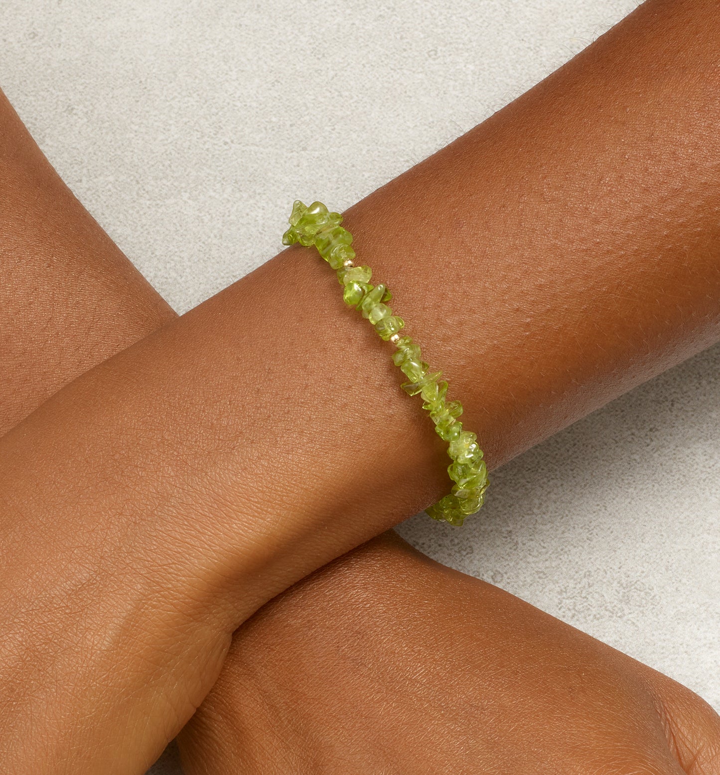 Raw Peridot Gemstone Bracelet