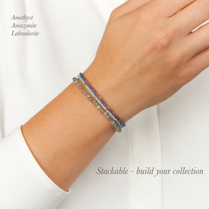 Amethyst Dainty Gemstone Bracelet