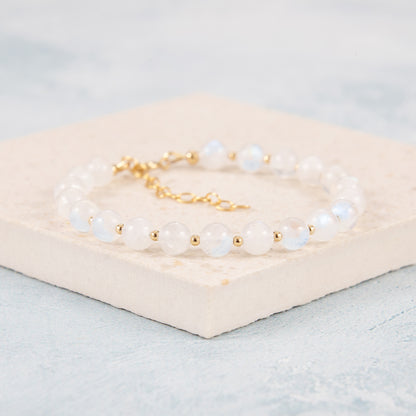 Rainbow Moonstone Gemstone Bracelet