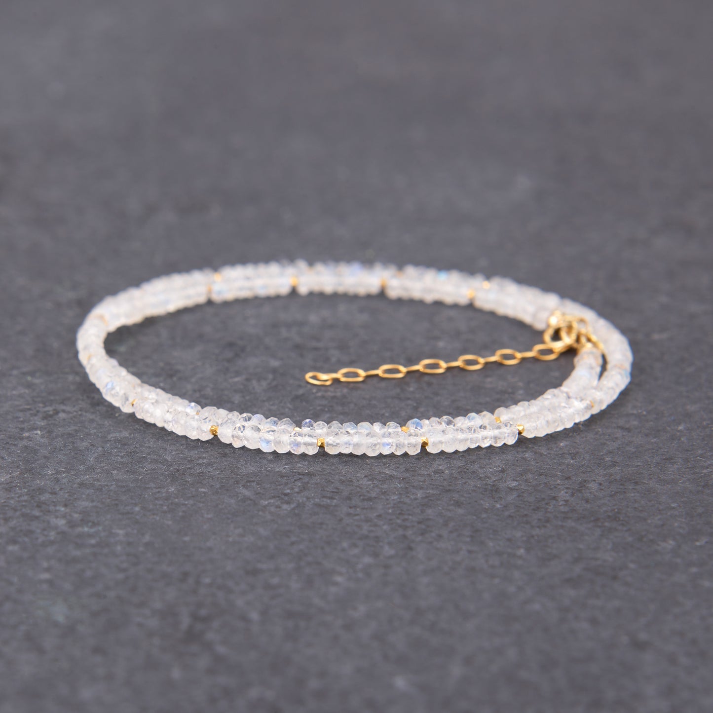 Dainty Rainbow Moonstone Necklace (AAA Grade)