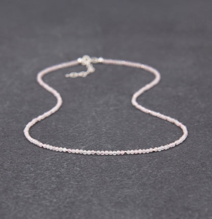 Dainty Rose Quartz Gemstone Necklace