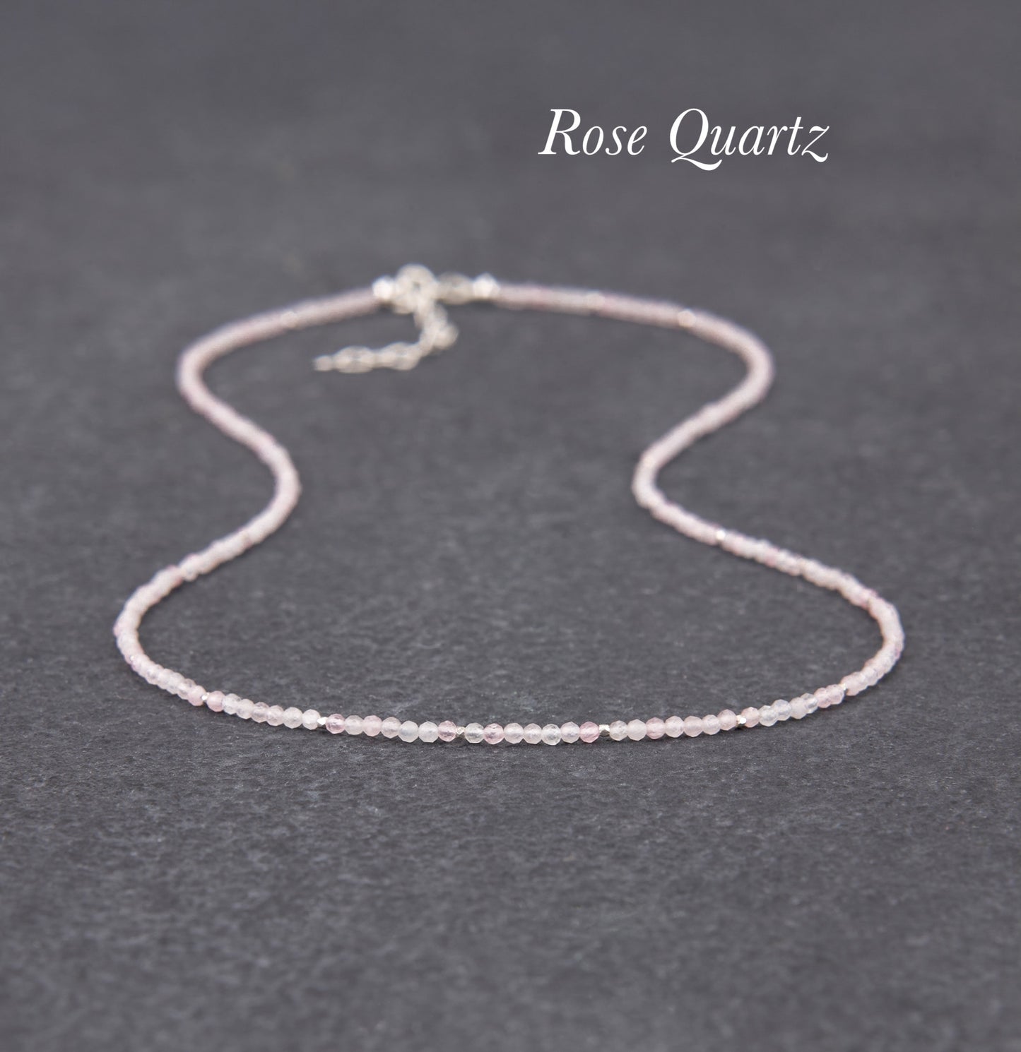 Dainty Rose Quartz Gemstone Necklace
