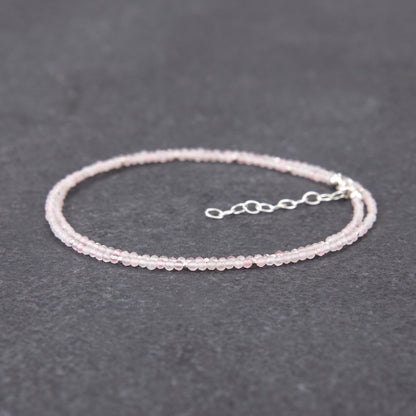 Dainty Rose Quartz Gemstone Necklace