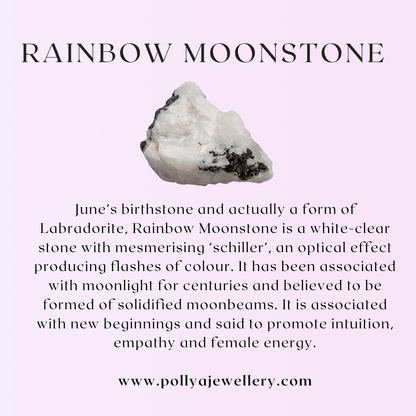 Dainty Rainbow Moonstone Gemstone Bracelet