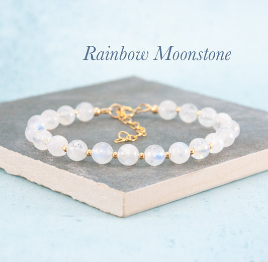 Rainbow Moonstone Gemstone Bracelet