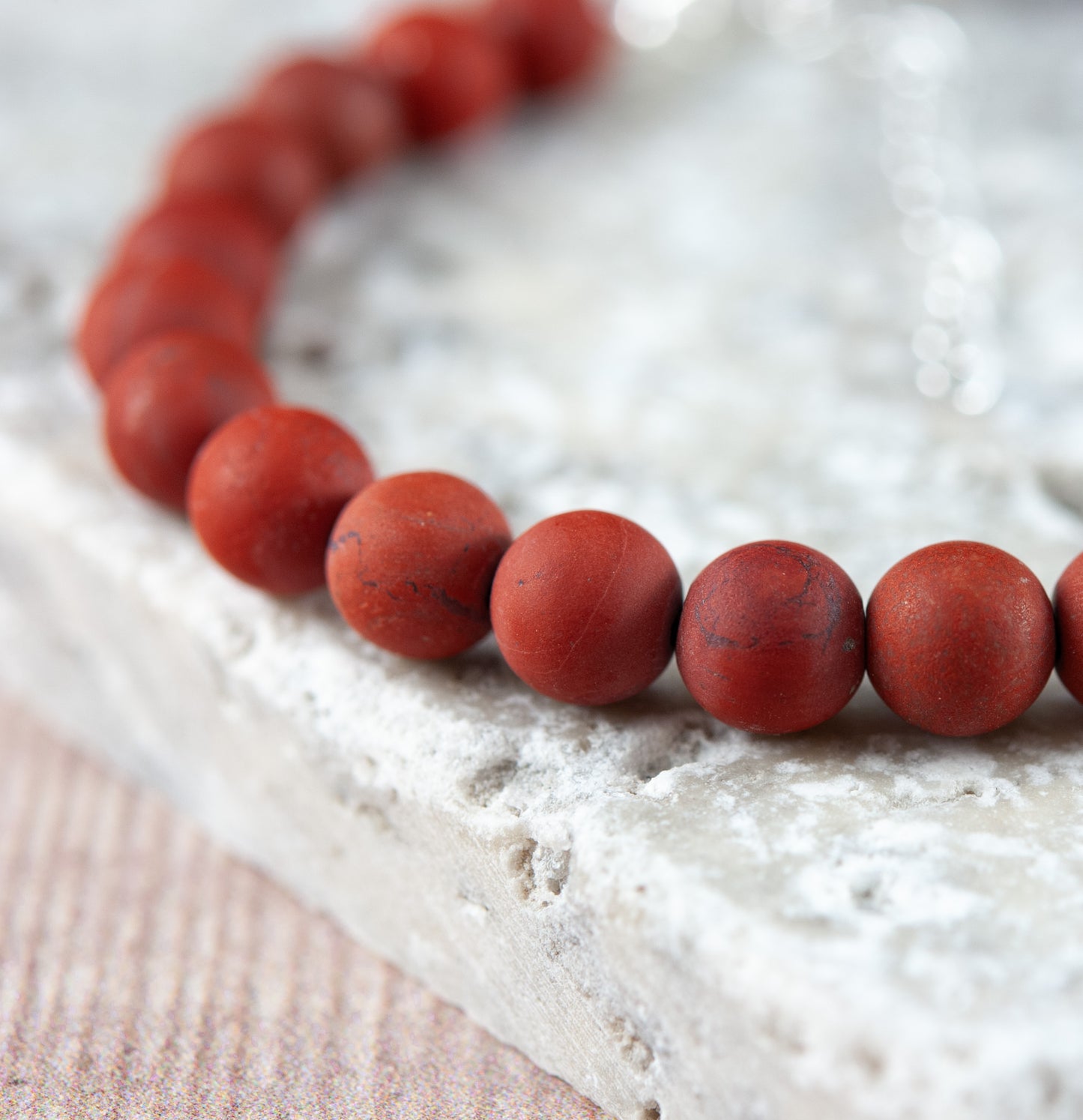 Red Jasper Men's Gemstone Bracelet