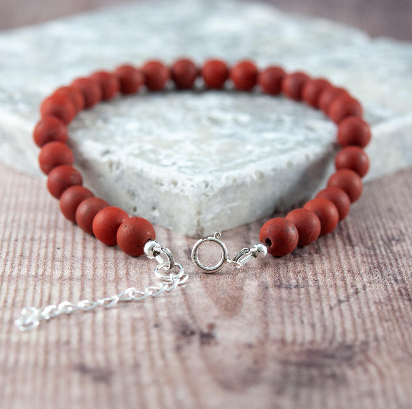 Red Jasper Men's Gemstone Bracelet