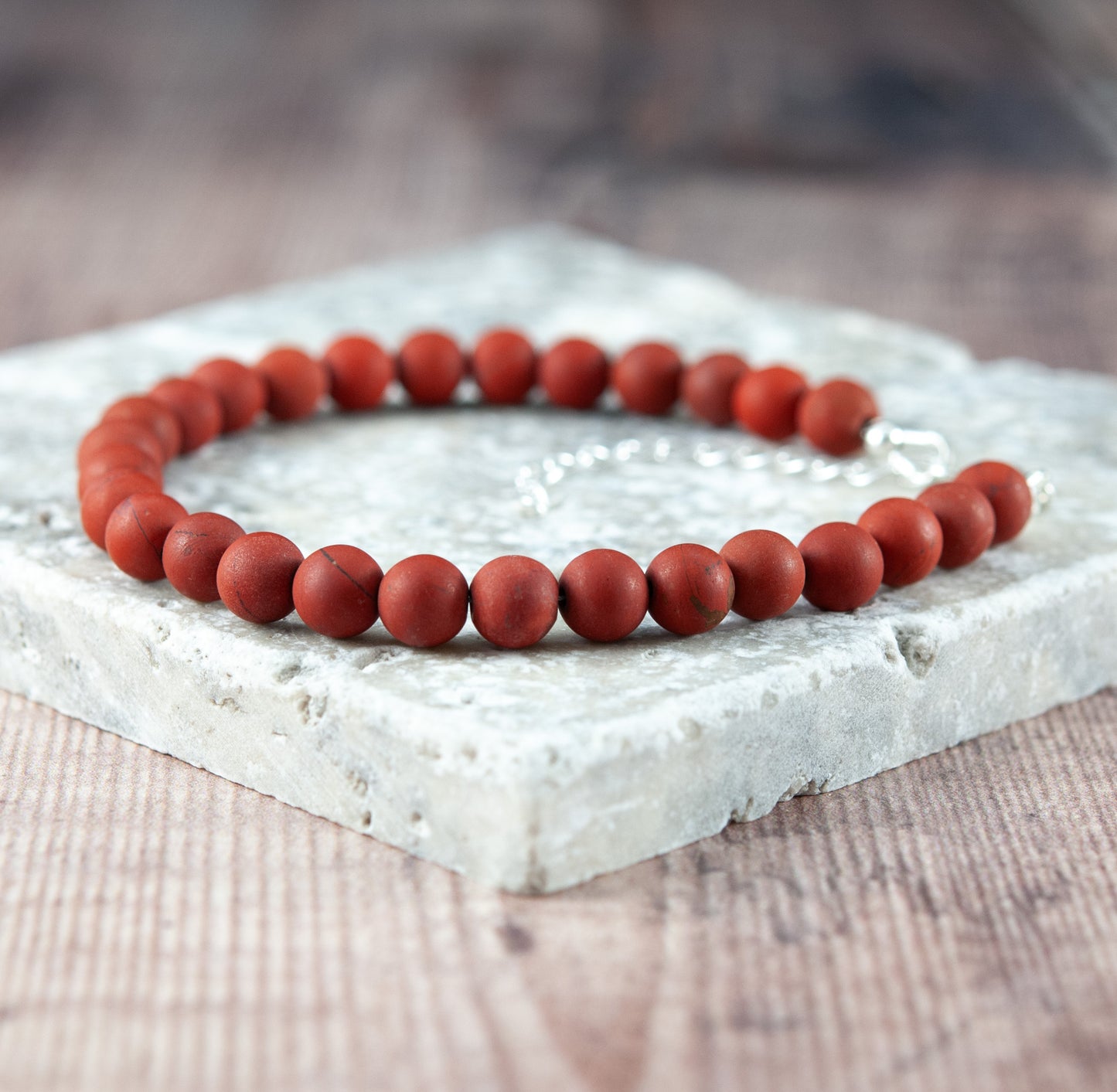 Red Jasper Men's Gemstone Bracelet