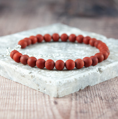Red Jasper Men's Gemstone Bracelet