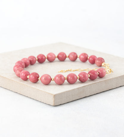 Rhodonite Gemstone Bracelet
