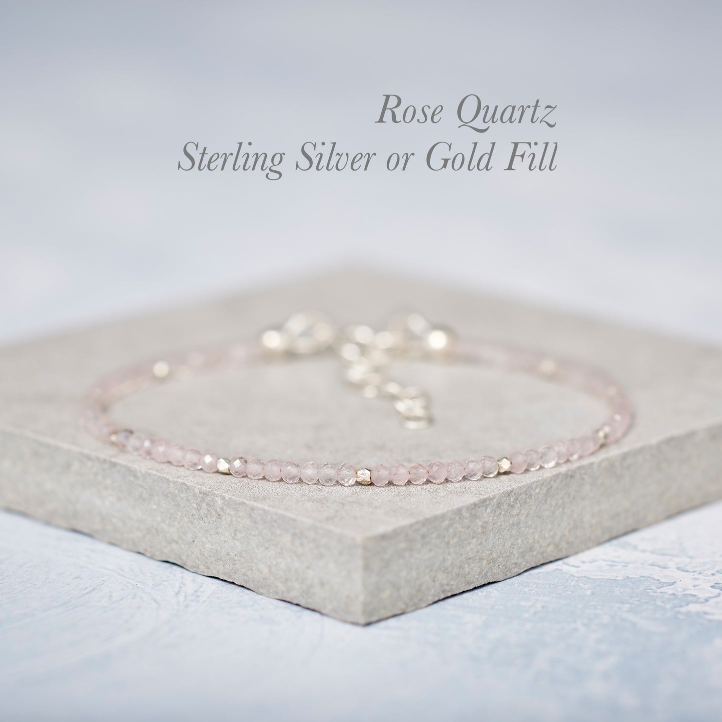 Rose Quartz Dainty Bracelet